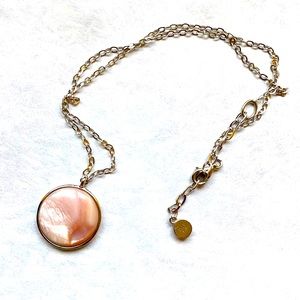 925 sterling silver and pink quartz necklace